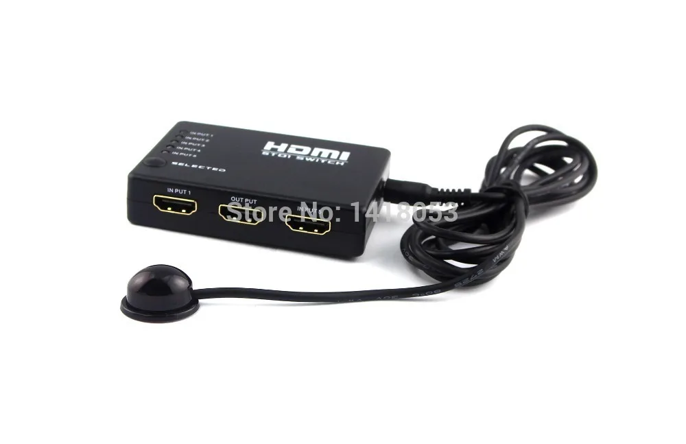 Mini 5 Ports HDMI Switch HMDI Switcher Amplifier Remote & 1080P HD Video Converter with Control Free shipping | Электроника
