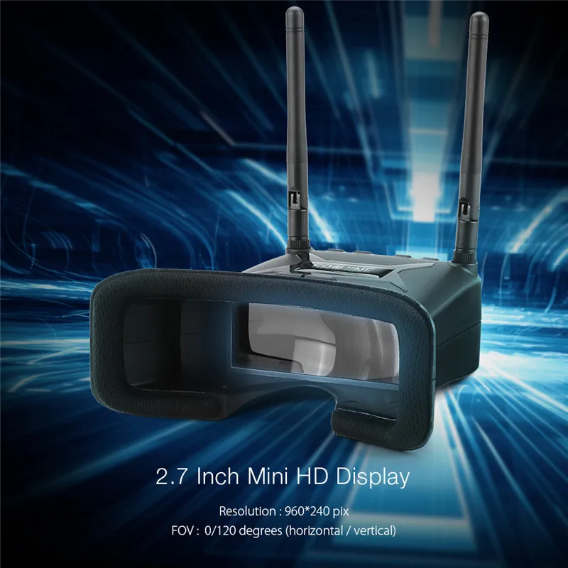 Eachine VR005 2,7 дюймов 960*240 5,8G 48CH FPV очки Raceband автоматический поиск с двумя антеннами 3,7 V 1000mAh батарея для радиоуправляемого дрона
