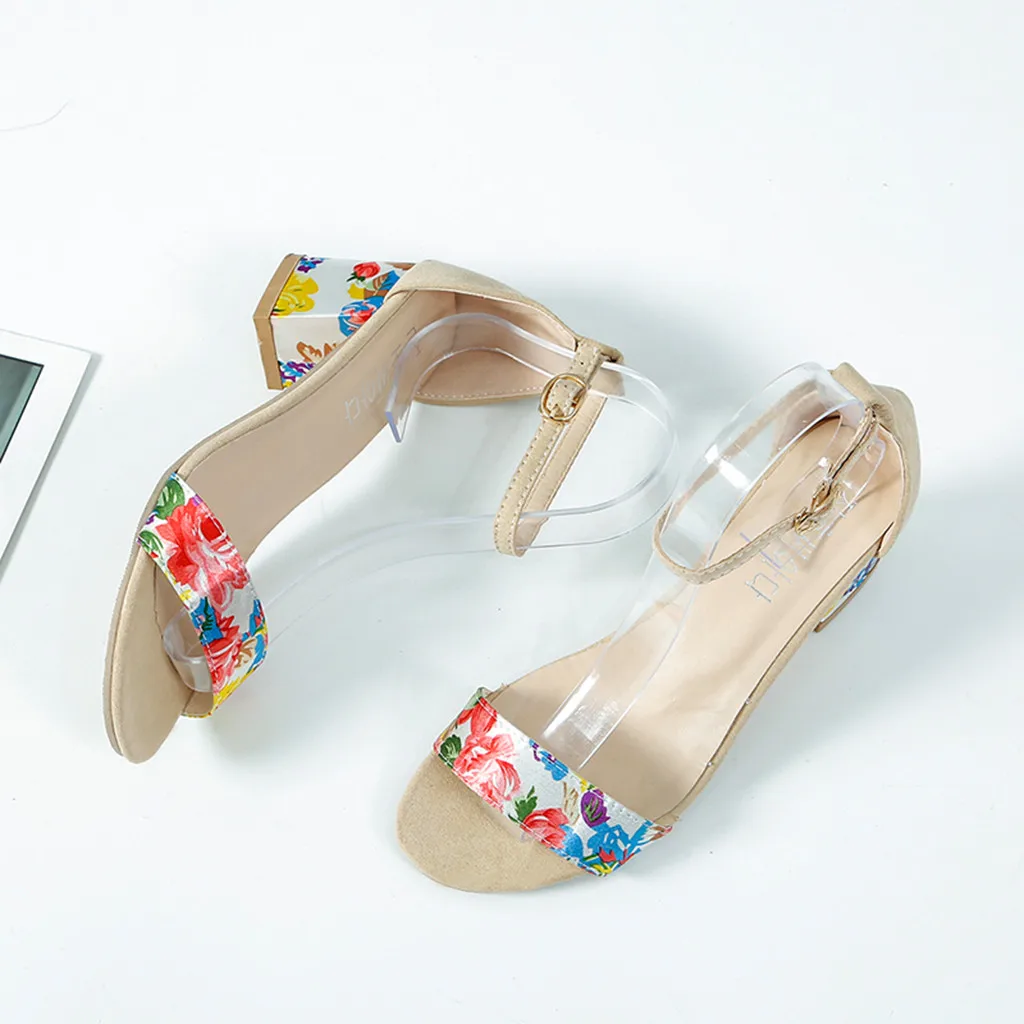 Женская модная повседневная рабочая обувь на высоком каблуке с ремешком и