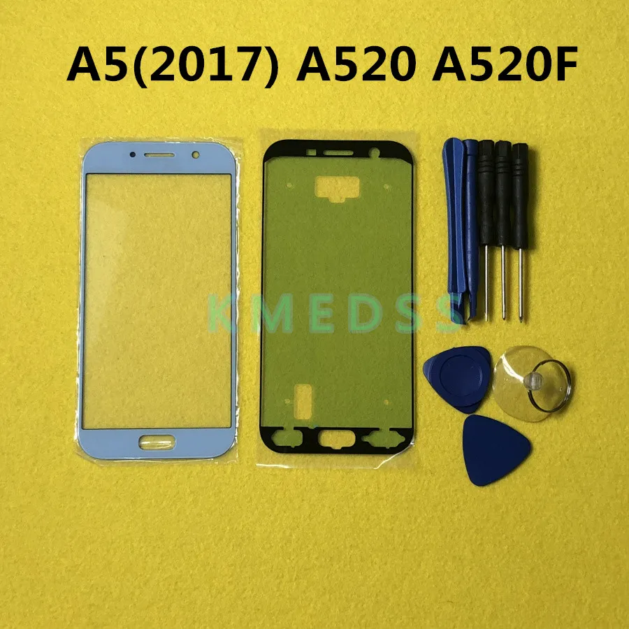 Сенсорный экран панель Замена для Samsung Galaxy A5 A520 A520F спереди Стекло Внешний объектив+ стикеры инструменты
