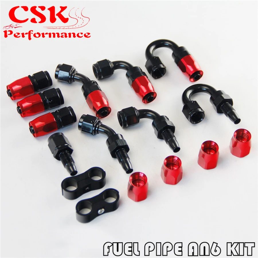 AN6 сталь/нейлоновая оплетка масляная линия/шланг + фитинг шланга конец адаптера