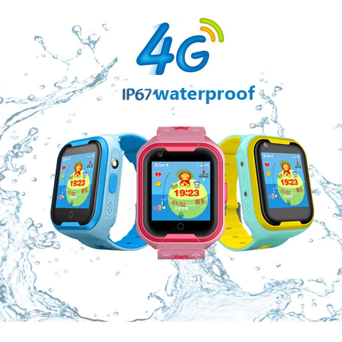 4G Смарт часы для детей с функцией телефонных звонков и GPS раннего развития