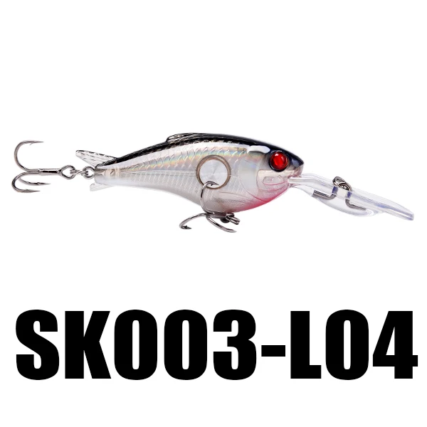 L04 SeaKnight SK003 рыболовные приманки с кривошипом 55 мм 10 г плавающие 1,8-3,9 м супер искусственная, жесткая, для рыбалки воблеры 2 крючка 5 шт./лот - Цвет: L04