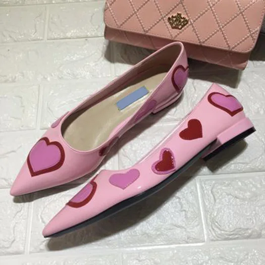Pink 2cm Котенок 9 40 большой Размеры сердце шикарная Розовая обувь Для женщин цветные женские туфли-лодочки острый носок милые туфли на высоком каблуке без застежек симпатичная Очаровательные туфли-лодочки - Цвет: Pink 2cm