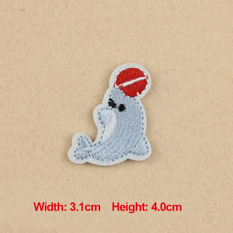 1 шт. нашивки для одежды вышивка мультфильм Дельфин патчи сумка шапка аксессуары