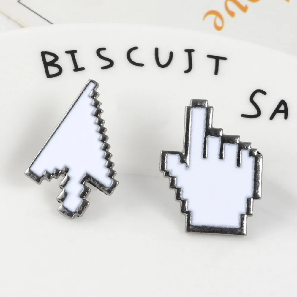 Креативная художественная мультяшная брошь с наведением стрелки курсора