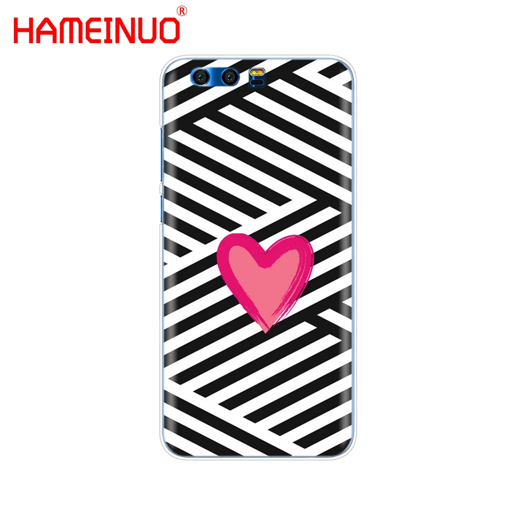 Pink Stripes With Heart lips Cover phone Case for Huawei Honor 10 V10 4A 5A 6A 7A 6C 6X 7X 8 9 LITE | Мобильные телефоны и