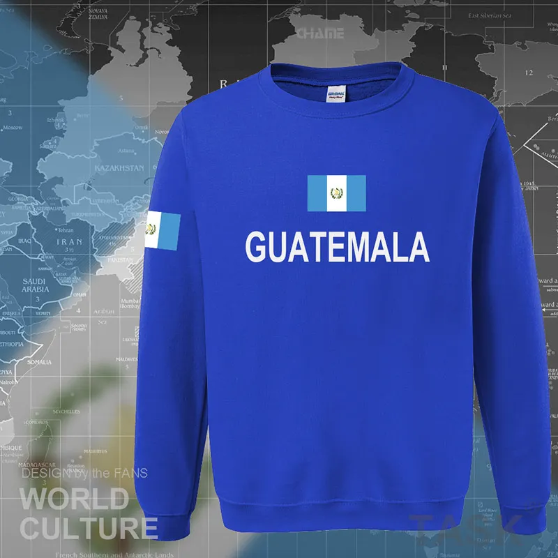 Республика Guatemalan толстовки для мужчин Толстовка Пот хип хоп Уличная костюмы Национальный футболист спортивные GTM - Цвет: roundneck royal