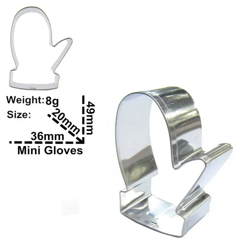 Маленькие инструменты для украшения тортов в форме перчаток Санты и печенья