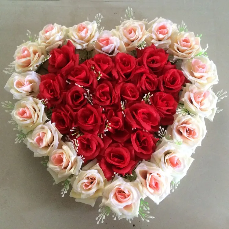 Цветы розы в форме сердца 40 х40 см 21 цвет|flower decorations weddings|flower birthday party decorationsflower cupcake