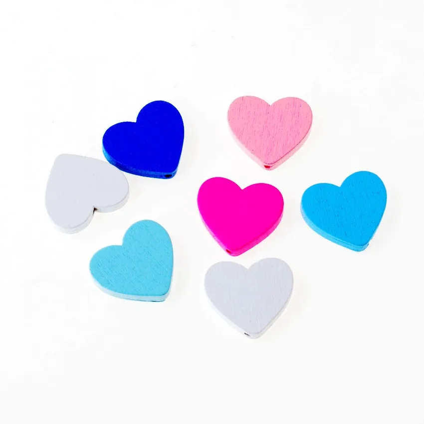 Бесплатная доставка 20 шт. прекрасные деревянные бусины стили сердца разделитель