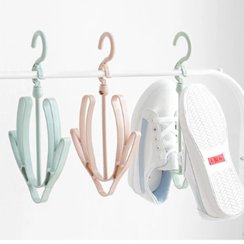 

2 Hooks Plastic Shoes Drying Rack Household Shoes Hanging Storage Shoe Shelf Drying Rack shoe organizer for closet