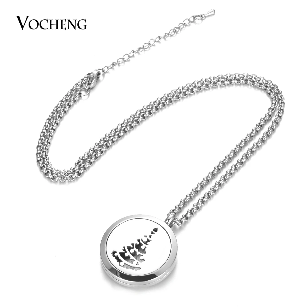 

10pcs/lot Aromatherapy Diffuser Locket Necklace Christmas 316L Stainless Steel Pendant Magnetic 30mm without Felt Pad VA-738*10