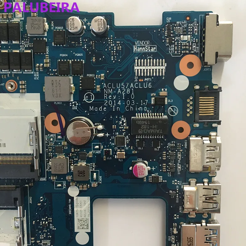 PALUBEIRA ACLU5/ACLU6 NM-A281 с A6-6310 процессорный кулер для Lenovo G50-45 ноутбук PC материнская плата