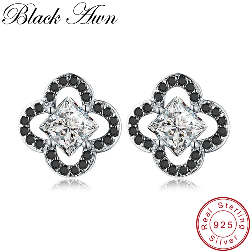 Женские серьги из серебра 925 пробы с черной шпинелью|earrings for|earrings for womenearrings earring |