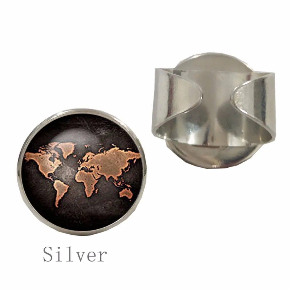 SUTEYI 2021 Мода очарование для женщин старинные бронзовые карта мира регулируемое