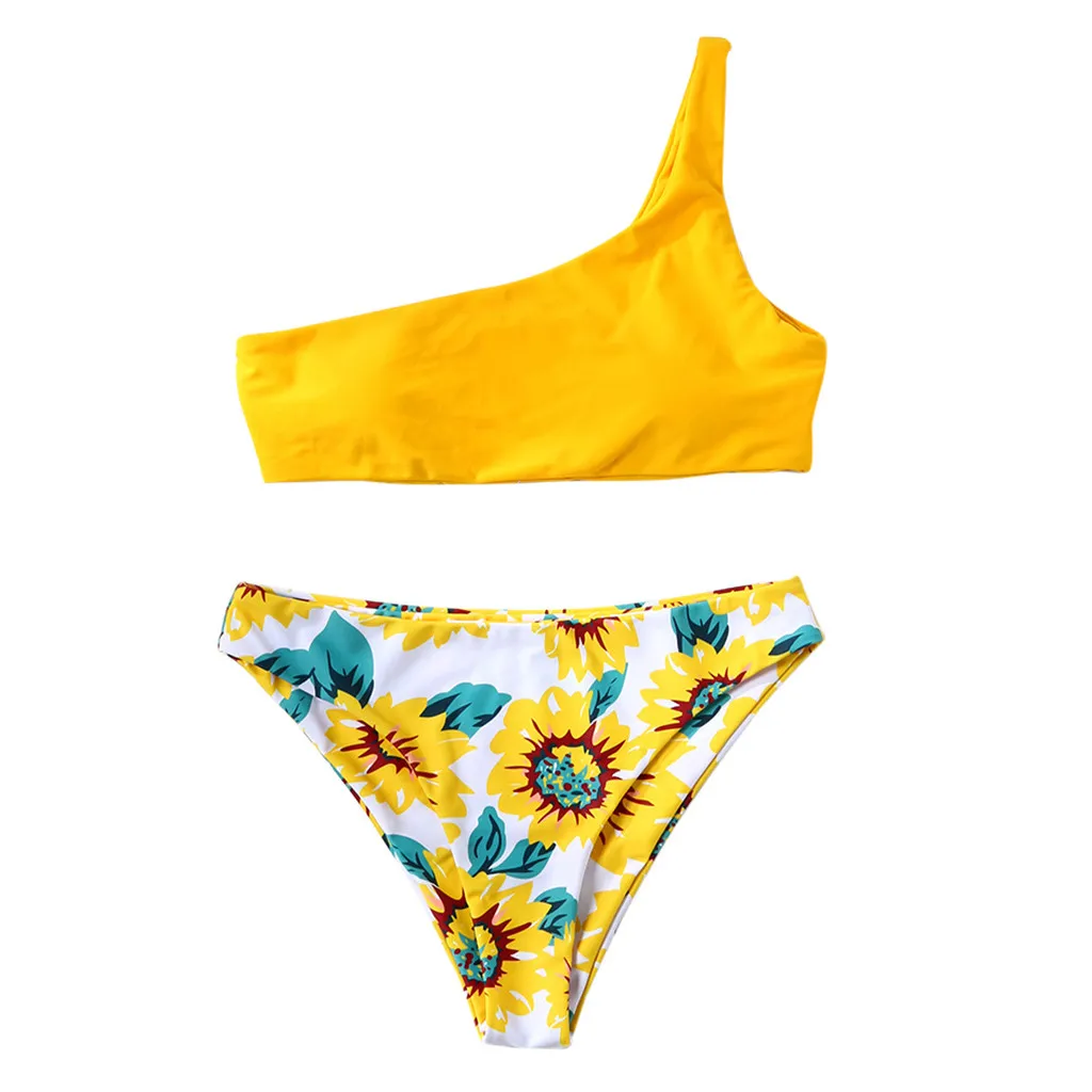 Женский купальник с подсолнухами SAGACE сексуальный бикини большого размера