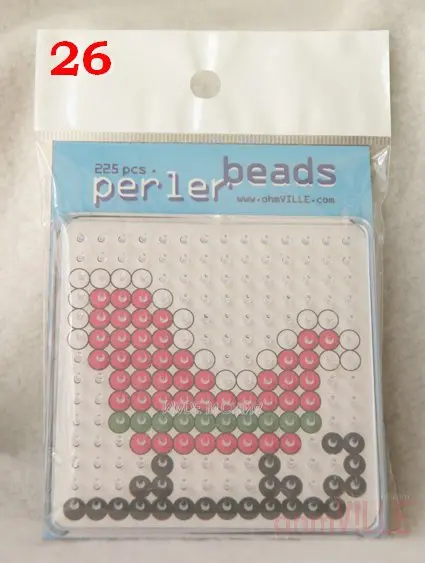 S225aa0028 Бесплатная доставка/5 шт./лот 1 шт. квадратные Pegboards + 225 шт Perler/5 мм Perler Beads