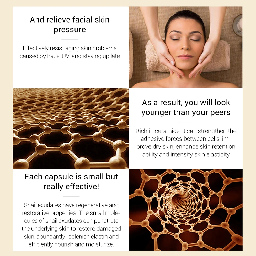 LANBENA Улитка увлажняющий Ампульный капсульный крем для лица Сыворотка
