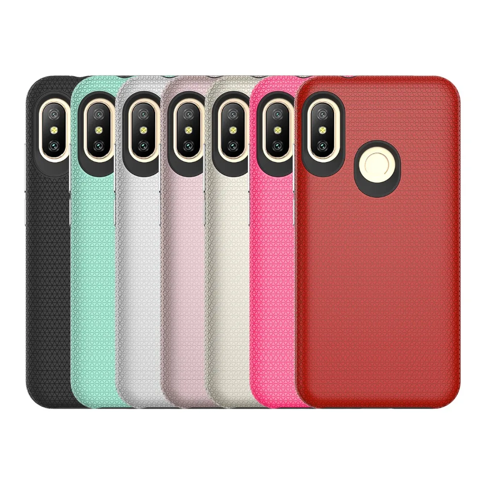 2 в 1 чехлы для телефонов xiaomi Redmi Note 6 Pro Жесткий ПК мягкий ТПУ бампер Противоударная