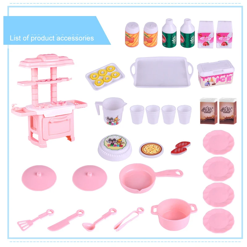 Безопасный пластиковый набор кухонных игрушек Миниатюрная игрушка сделай сам