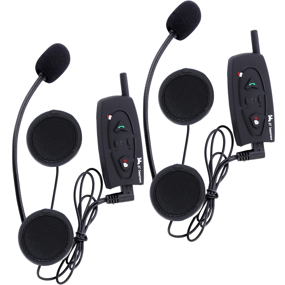2 шт мото rcycle шлем bluetooth гарнитура для внутренней связи набор bt переговорные 500 м V2