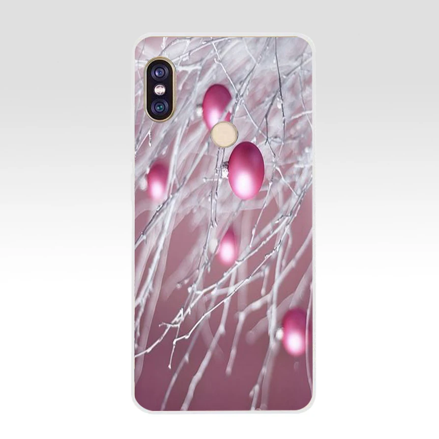 123A pink Christmas Ball Lights Ornaments Soft Silicone Tpu Cover phone Case for xiaomi redmi 6 pro note 5 plus 4 4x mi 8 | Мобильные
