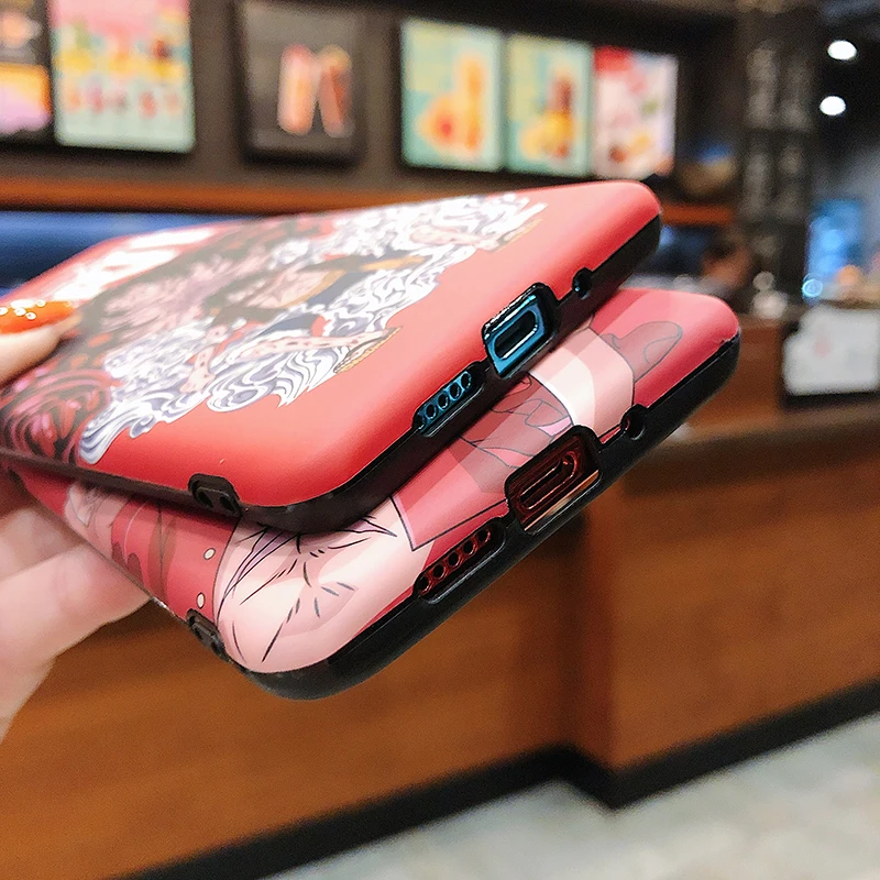 Cartoon Cases for Huawei P30 P20 Lite Mate20 Pro Luffy one piece frosted IMD hard cover for Honor 10 20 20Pro Nova 3 3i 4 5Pro