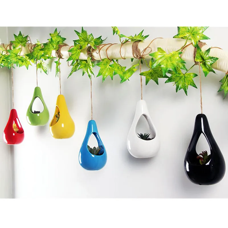 decorative hanging planters Кашпо подвесное декор для сада и двора заборы ограждения горшки для цветов керамические бонсай искусственный ваза для конфет Горшки суккуленты Сад горшок подвесной мини микро pots