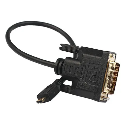 500 шт./лот оптовая продажа Позолоченный разъем Micro HDMI на DVI D 24 + 1 штырьковый кабель