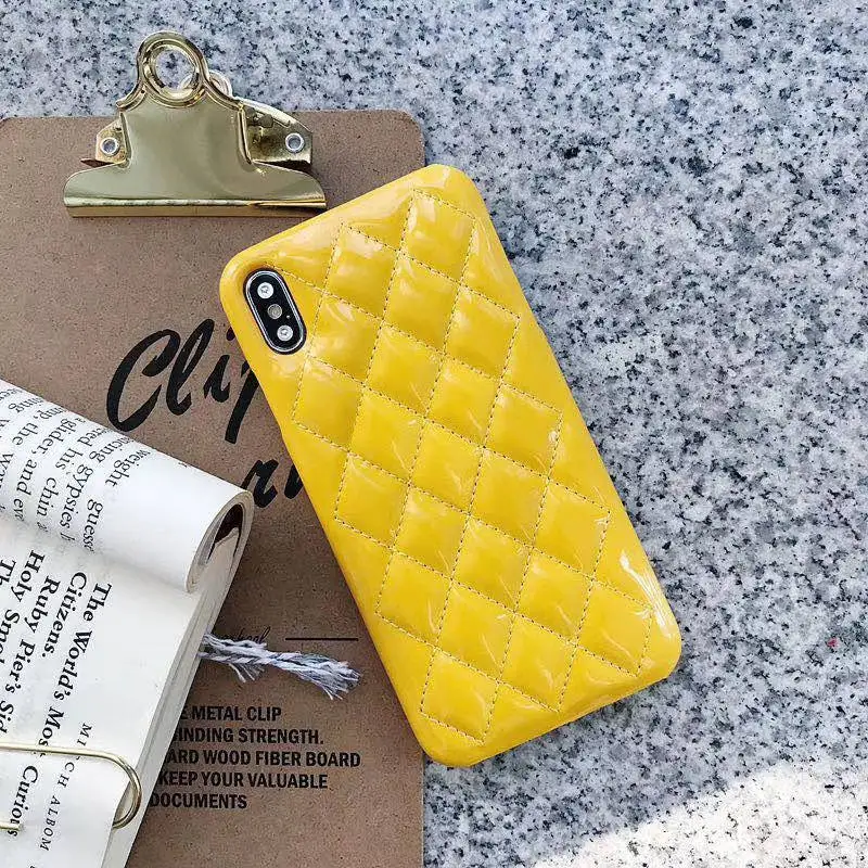 Глянцевый Небольшой аромат Bling из искусственной кожи чехол для iPhone X Xr Xs Max 8 7 6 6s Plus роскошный задняя крышка Capa Funda