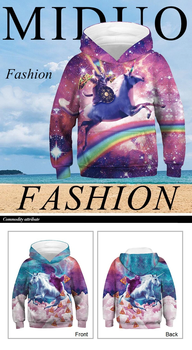 Одежда для маленьких девочек; свитер с объемным рисунком «Poleron Unicornio»; Moleton Infantil Roupa Infantil Menina; детские толстовки с капюшоном для мальчиков; толстовка с единорогом для малышей