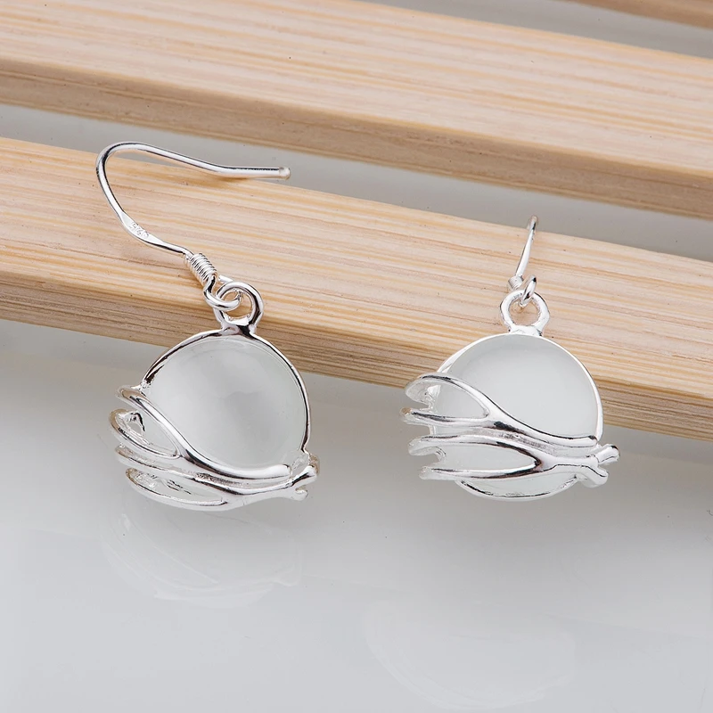 Женские серебряные серьги MSQSTNBK яркие из серебра 925 пробы|jewelry hat|jewelry earring boxjewelry box
