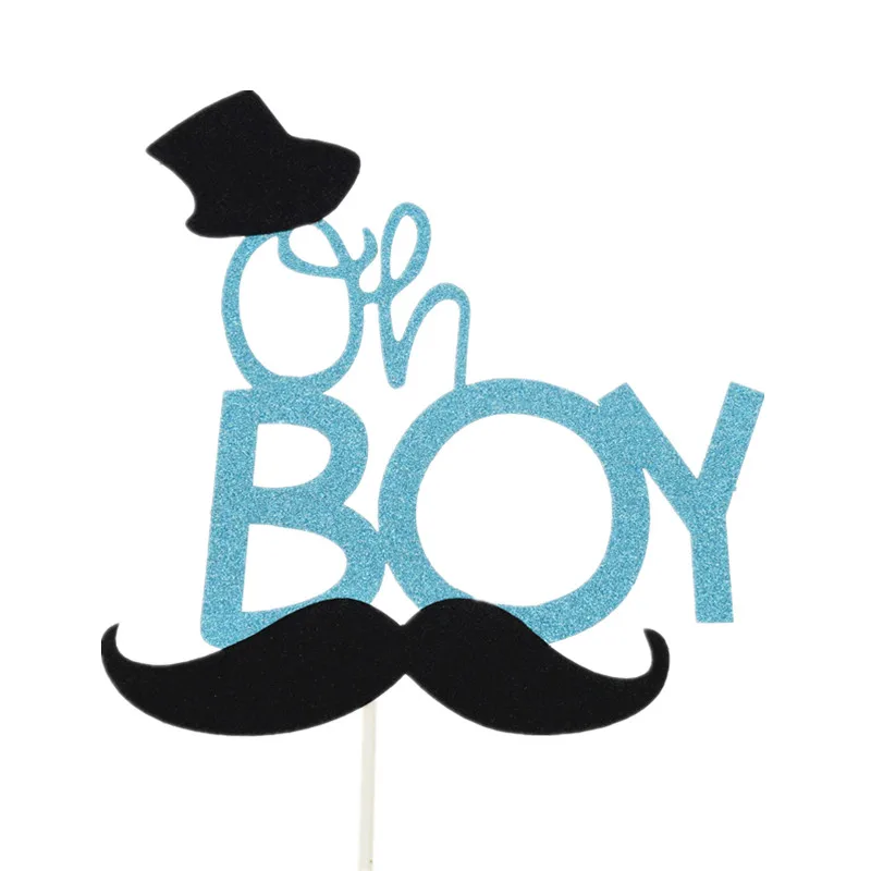 Топперы для торта Oh Boy Little man усы кекс Топпер флажки для торта Дети День рождения Свадьба невесты Вечерние детские Душ выпечки DIY Рождество