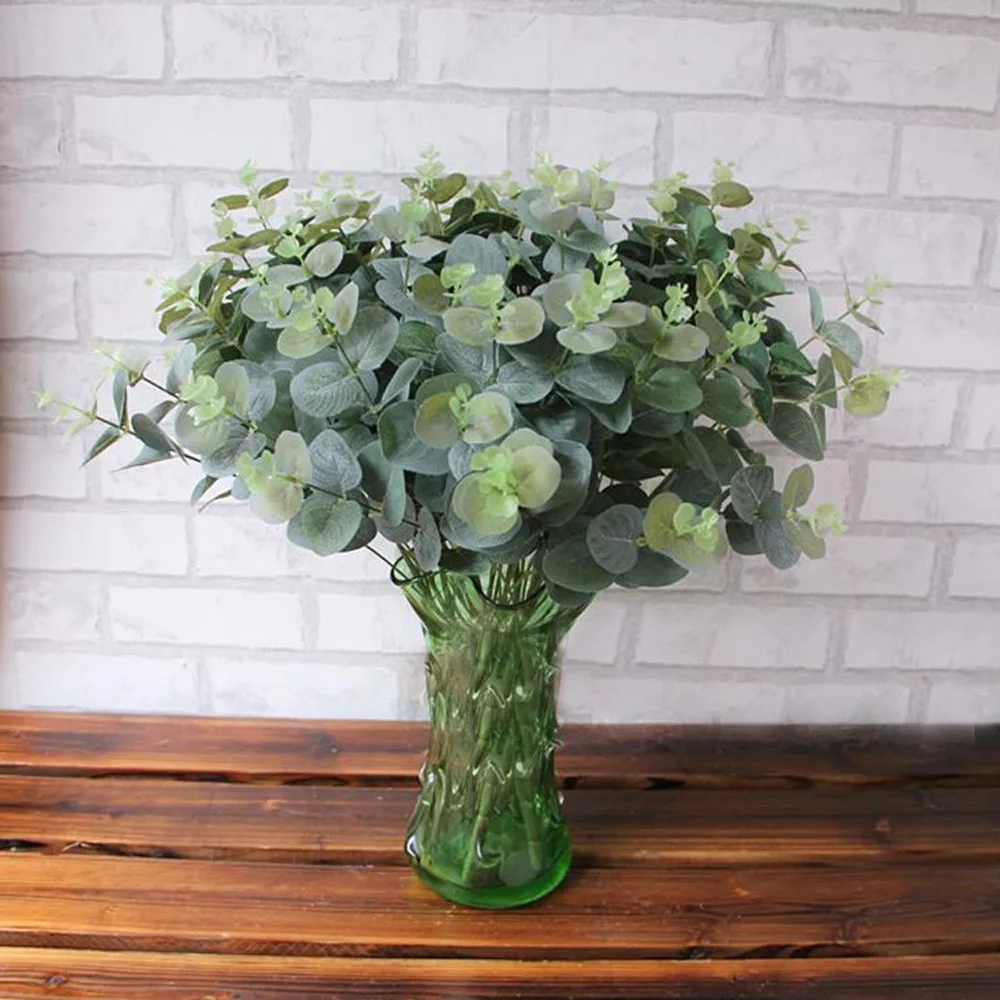 Artificial Leaf Flowel Bouquet Eucalyptus Leave Simulation Leaves Wedding Party Home Decoration Dropshipping Aug24 | Дом и сад