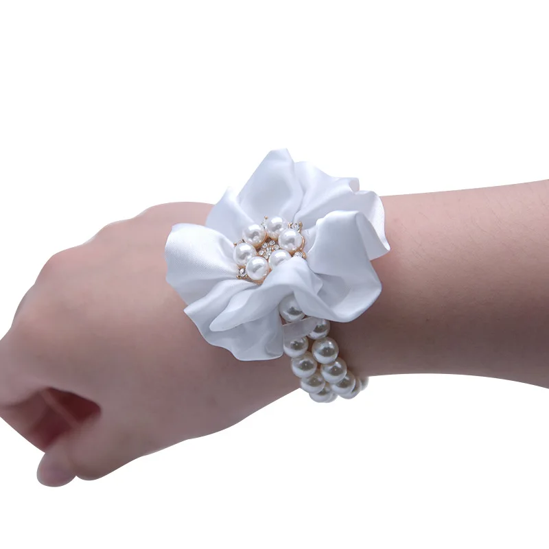 

Hand Wrist Flower Pink Hand Corsage Flowers Bridesmaid Bracelet Bridal Wristband Accessories Wedding Hands Wrist Corsage