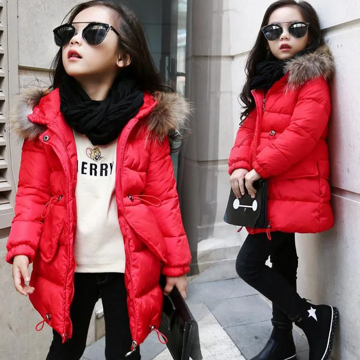 Высококачественные зимние куртки для девочек 2019 пальто теплая пуховая куртка