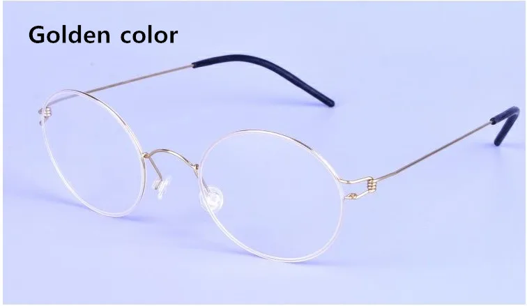 Ретро Круглые очки оправы мужские титановые очки Morten Oculos feminino Lentes Opticos Mujer gafas de - Цвет оправы: Golden frame