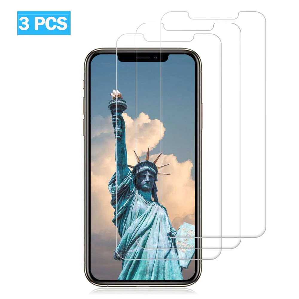 3 упаковки стекло для iPhone X XR XS Max защита экрана телефона 7 8 Plus 6 S 5 5S SE 4 4S закаленное
