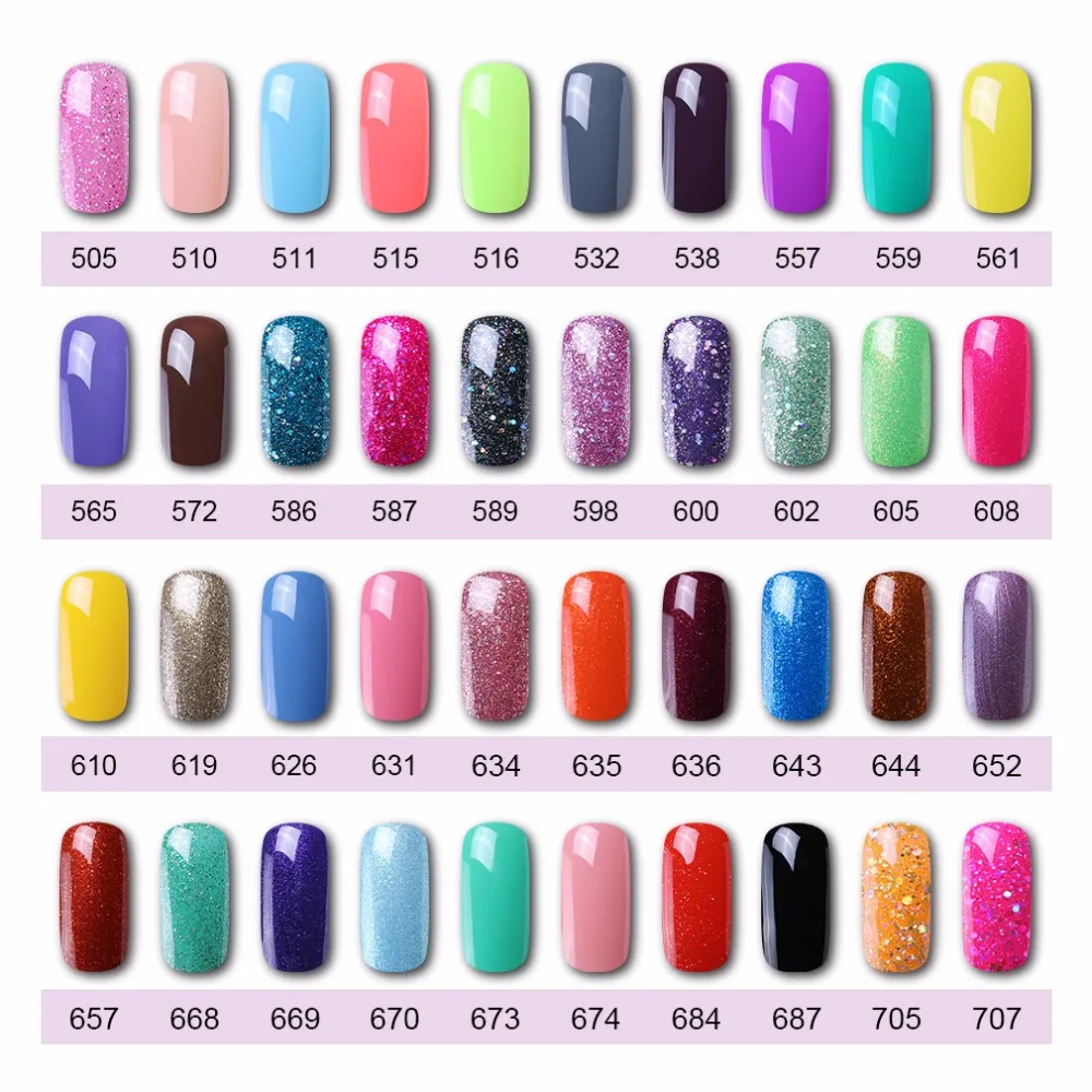 Лак для ногтей HNM 8 мл Классический лак Nagellak Lucky полуперманентный Гель 194 цвета