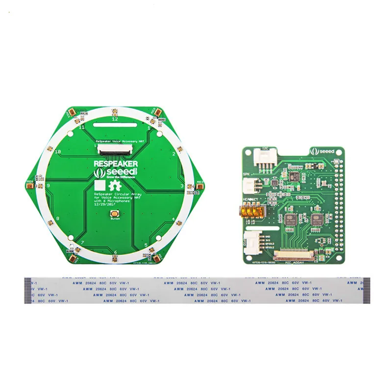 Маркировочная плата с кольцом для микрофона 6 набор распознавания речи Raspberry pi