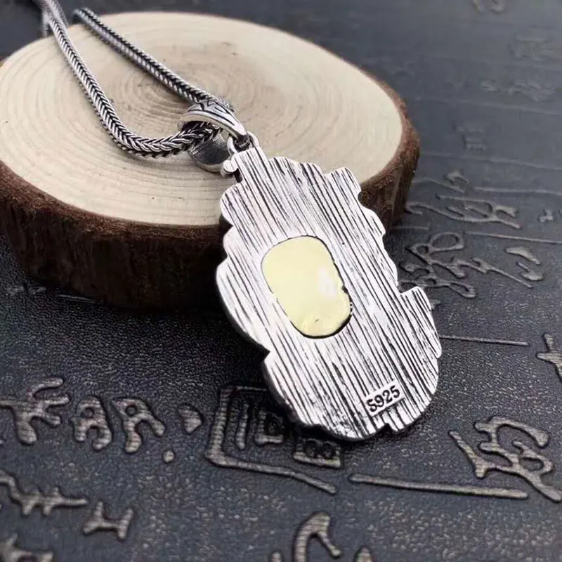 Ожерелье-подвеска из серебра 925 пробы с Буддой | Украшения и аксессуары