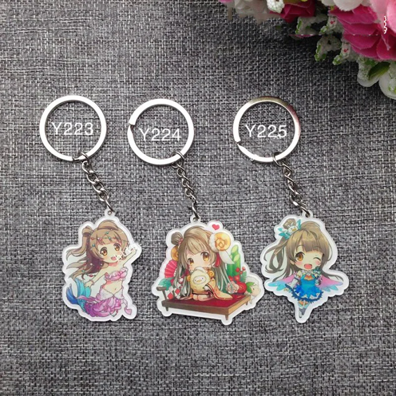 3 шт./компл. аниме Love Live! Kotori Пробуждение идонизированный брелок Русалка фестиваль