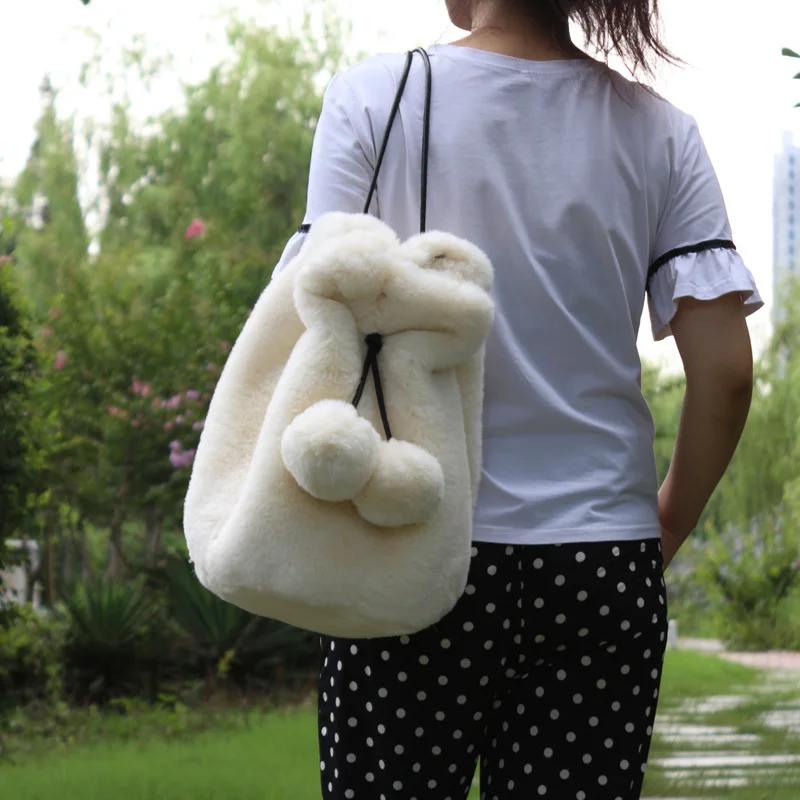 Женские меховые сумки с имитацией меха Рекс новинка зимы 2018|Женские рюкзаки| |