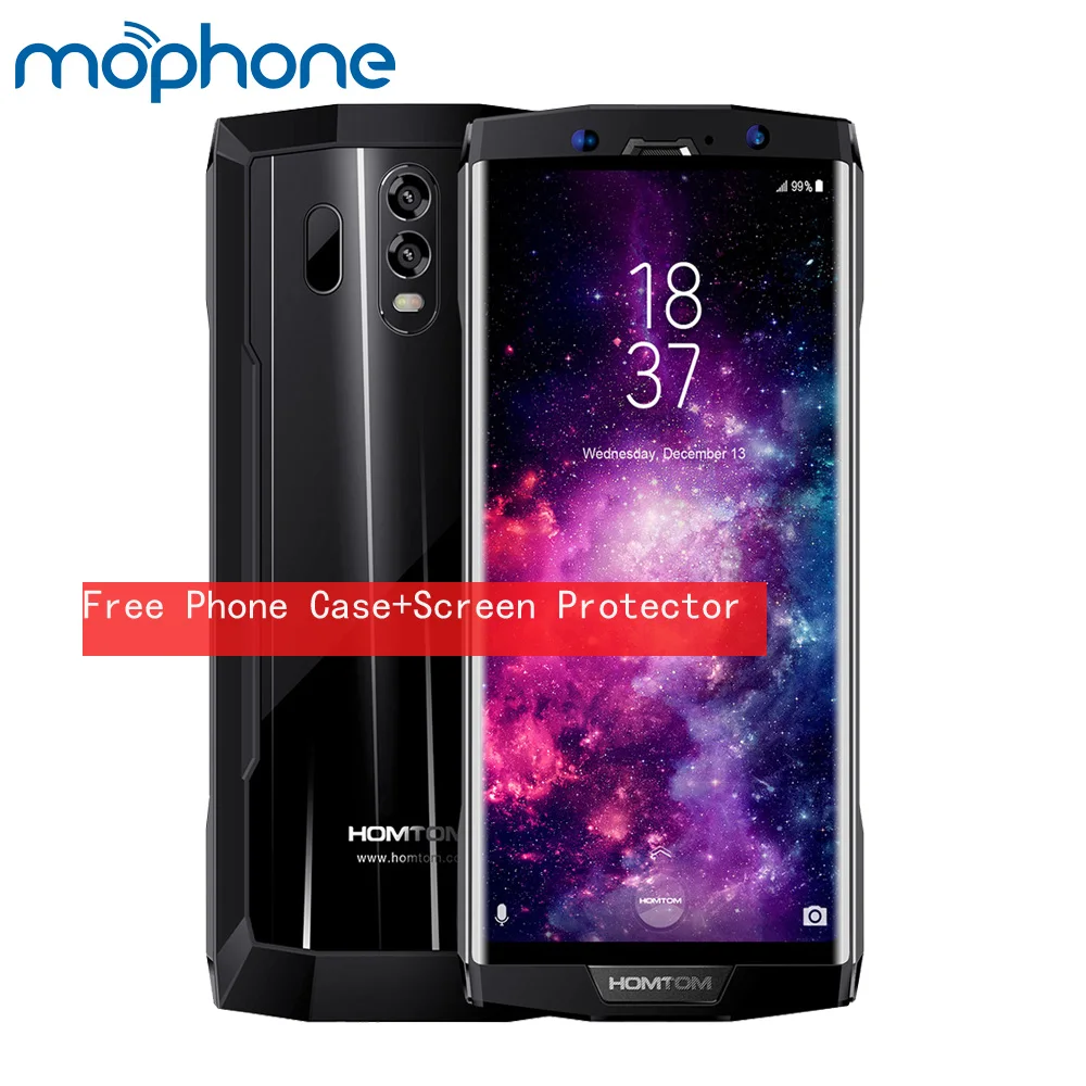 HOMTOM HT70 мобильный телефон 64GB 6 ''безрамный дисплей Android 7 0 MTK6750T Восьмиядерный 13MP