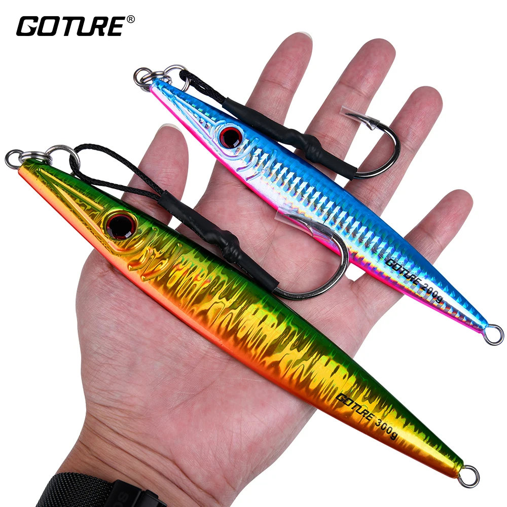 Goture медленное движение дергающаяся приманка 80g 100g 150g 200g металлические приманки