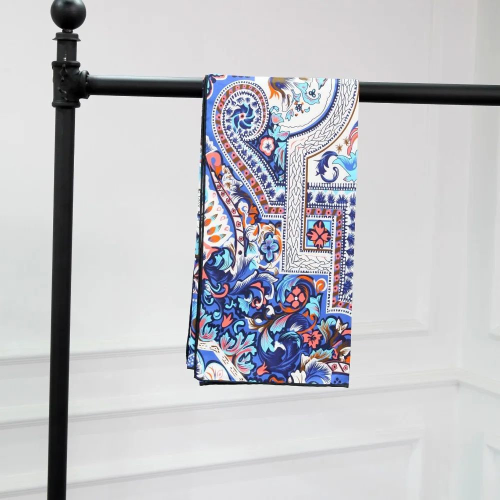 Элегантный шарф ручной работы из 100% саржевого шелка | Аксессуары для одежды