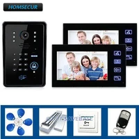 homsecur new 7 video door phone intercom ir camera keypad keyfobs remote magnetic lock