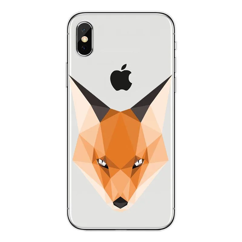 TPU Mr. Fox com oculos Прозрачный мягкий силиконовый защитный чехол для мобильного телефона для iphone 4 5 6 7 8 plus X XR max Caso Coque - Цвет: TPU