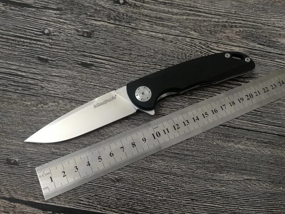 Фирма JohnnyJamie, Persici 1010B, Черная Ручка G10, D2, стальное лезвие, шарикоподшипник, складной нож для выживания, кемпинга, тактические инструменты